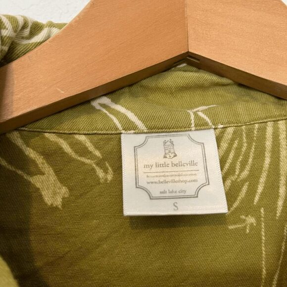 My Little Belleville Mustard Willow Printed Short Sleeve Romper Women's Small - Picture 8 of 8